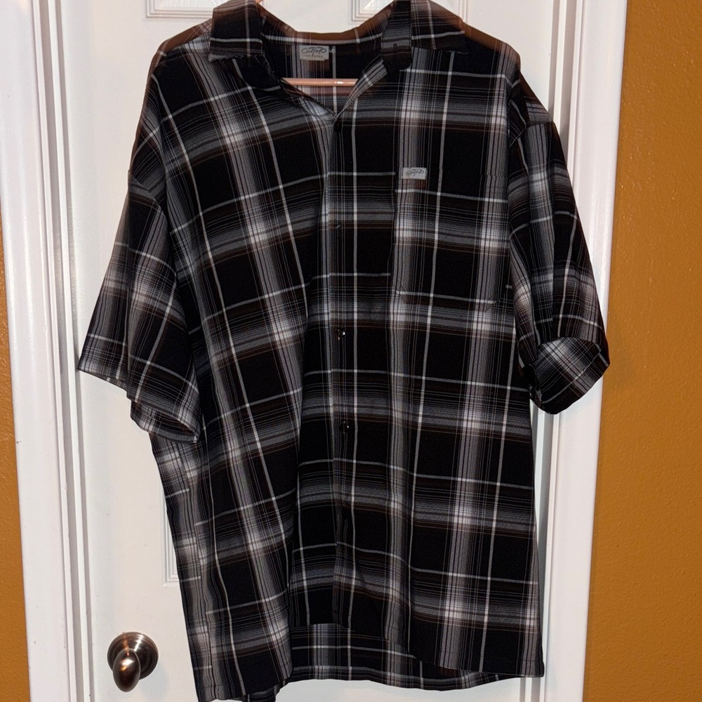 Men's Black Plaid Shirt